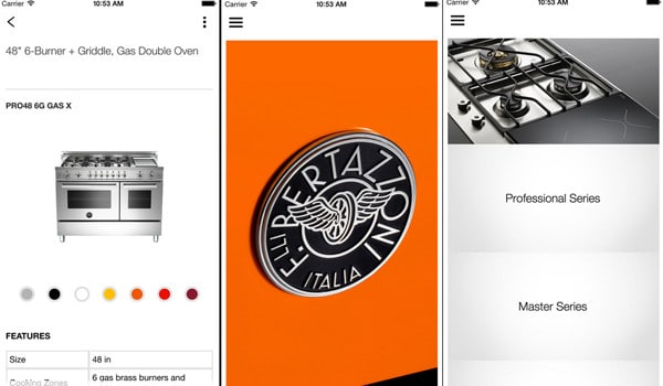 The Bertazzoni App for iPhone, iPad, and Android devices